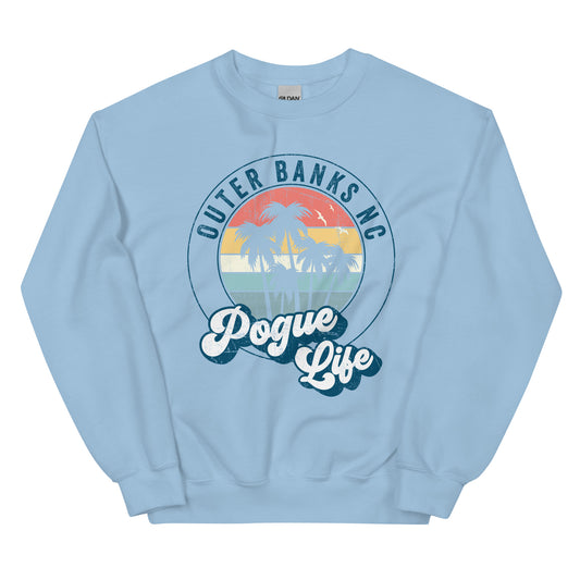 Outer Banks Pogue Life Sweatshirt, Cozy Oversized Beachwear for Your Vacation Style, Perfect Gift for Outer Banks NC Beach Lovers