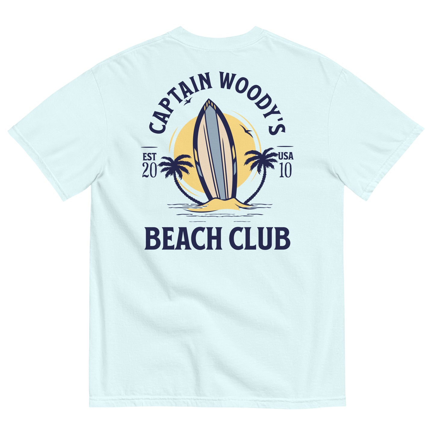 Captain Woody's Beach Club Since 2010 Comfort Colors Unisex T-shirt
