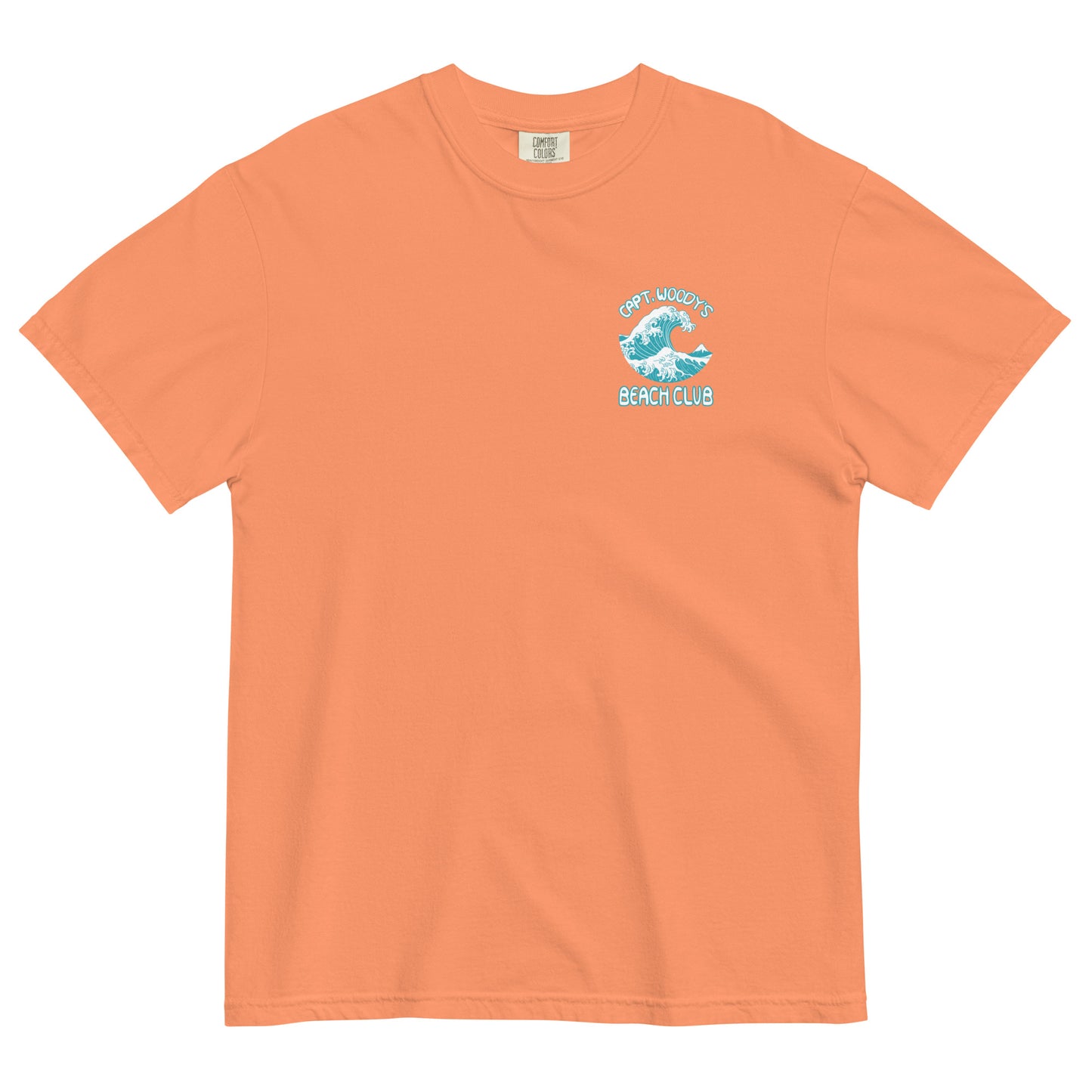 Capt. Woody's Bech Club Big Surf Wave Comfort Colors T-Shirt
