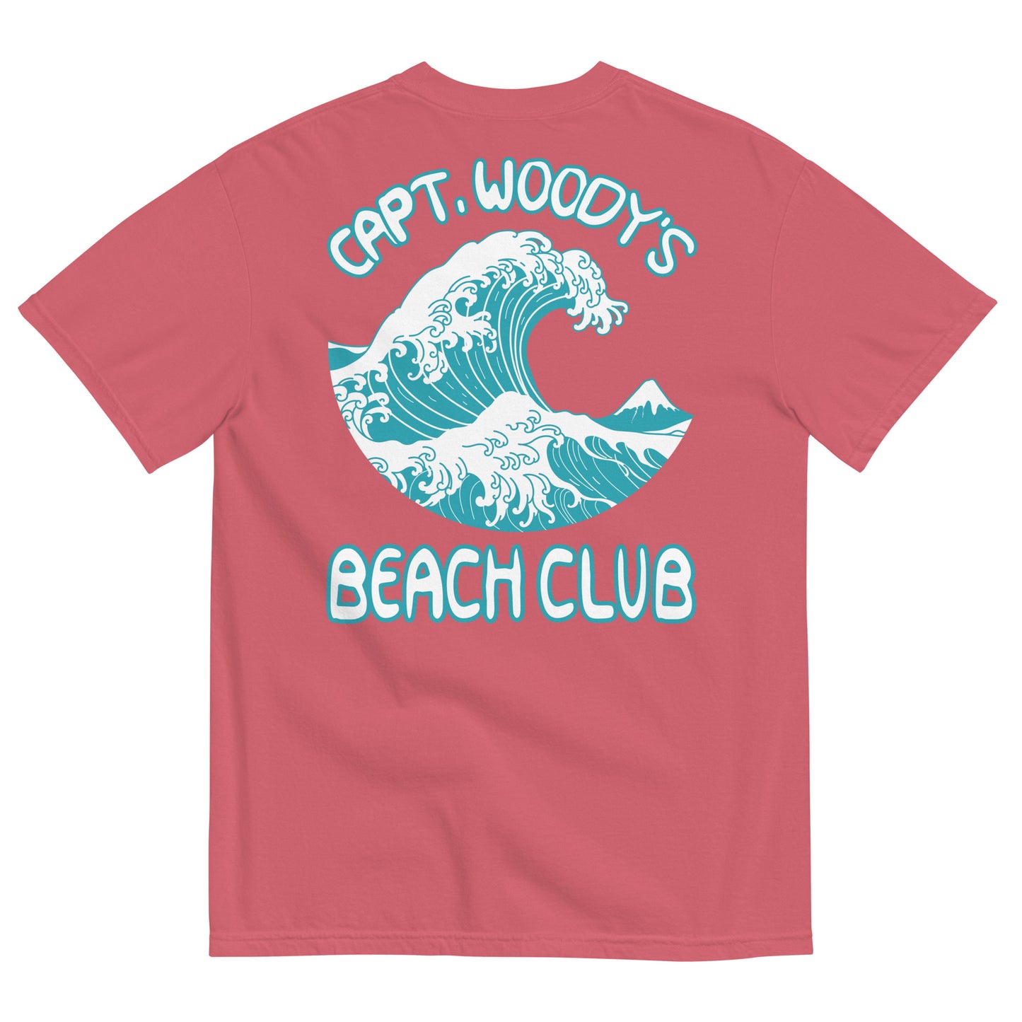 Capt. Woody's Bech Club Big Surf Wave Comfort Colors T-Shirt