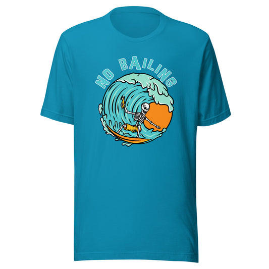 No Bailing Beach Surfer unisex Bella Canvas 3001 - Captain Woody's Shirts & Beach Club