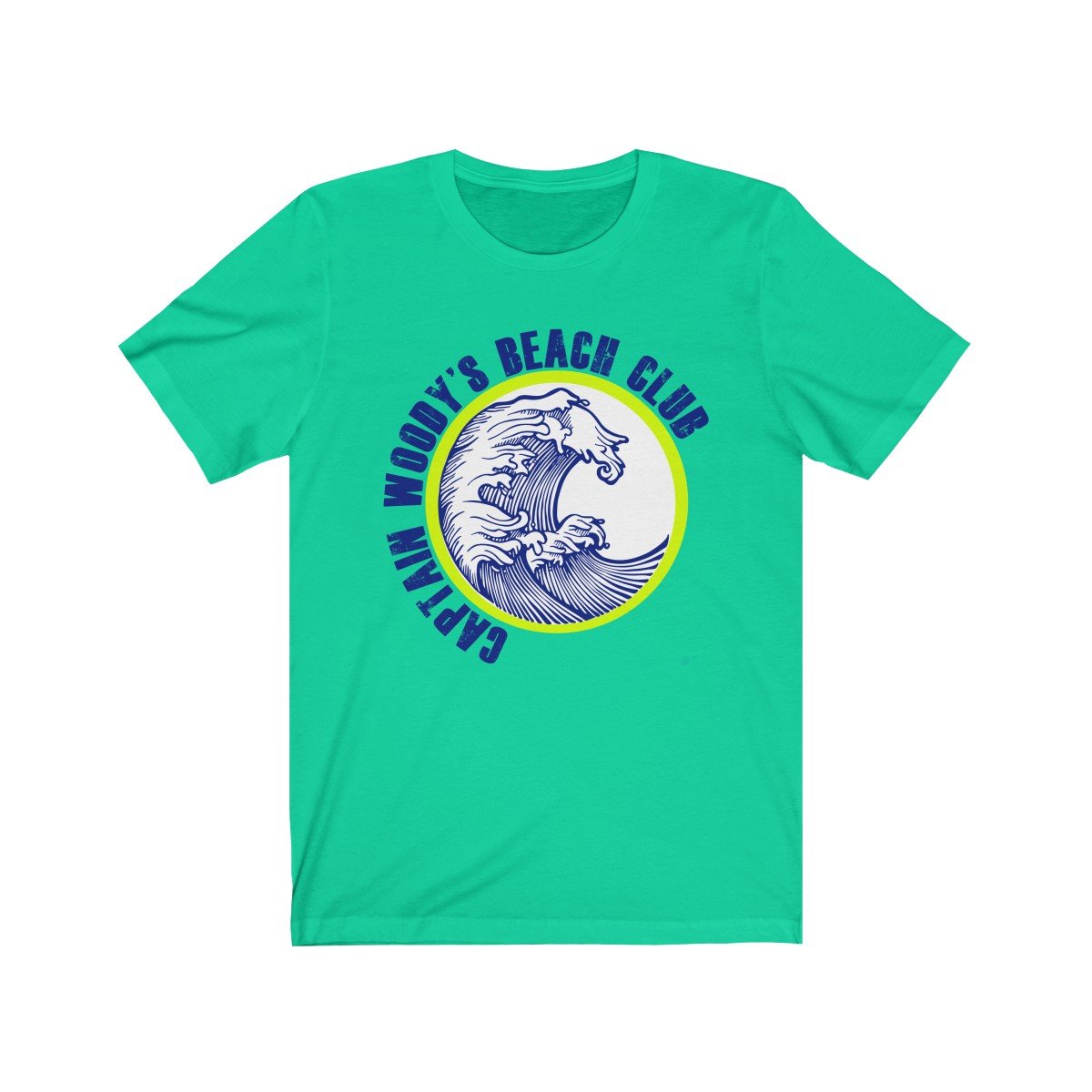 Captain Woody's Beach Club Big Wave Unisex Short Sleeve T-Shirt - Captain Woody's Beach Club