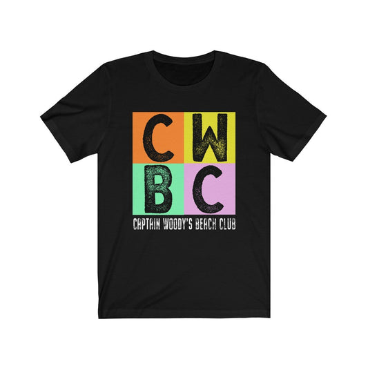 Captain Woody's Beach Club Logo Unisex Short Sleeve T-Shirt - Captain Woody's Beach Club