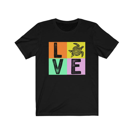 Turtle Love Unisex Short Sleeve Beach Turtle T-Shirt - Captain Woody's Beach Club