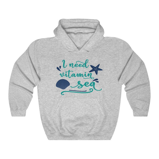I Need Vitamin Sea - Unisex Heavy Blend™ Hooded Sweatshirt - Captain Woody's Beach Club