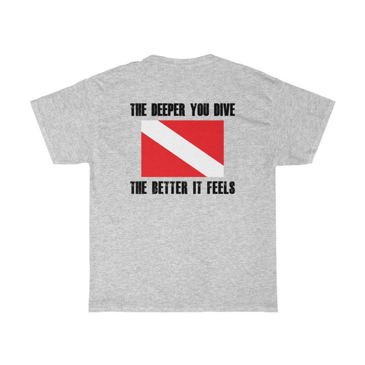 Deeper you Dive Unisex Short Sleeve Dive T-Shirt - Captain Woody's Beach Club