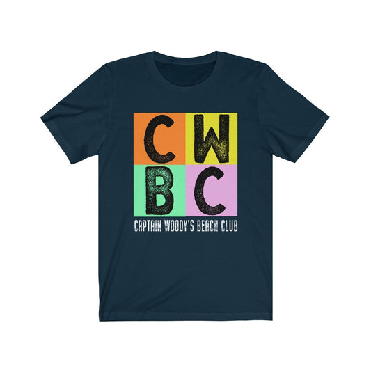 Captain Woody's Beach Club Logo Unisex Short Sleeve T-Shirt - Captain Woody's Beach Club