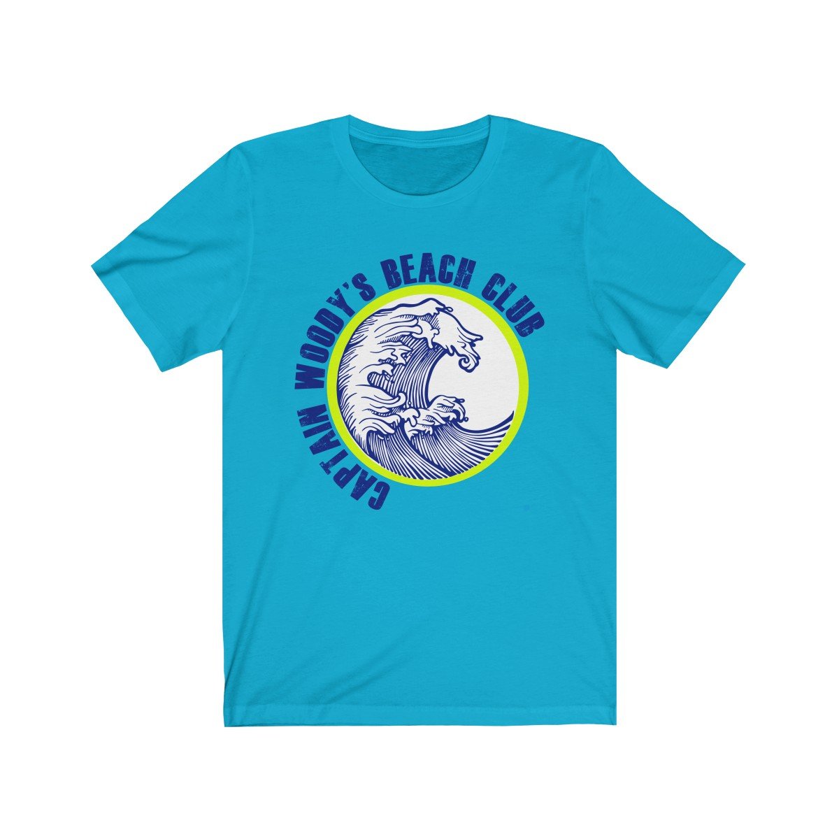Captain Woody's Beach Club Big Wave Unisex Short Sleeve T-Shirt - Captain Woody's Beach Club