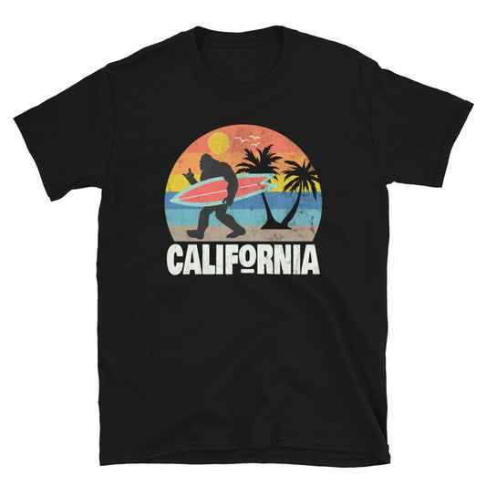 California Bigfoot Surfer Unisex T-Shirt