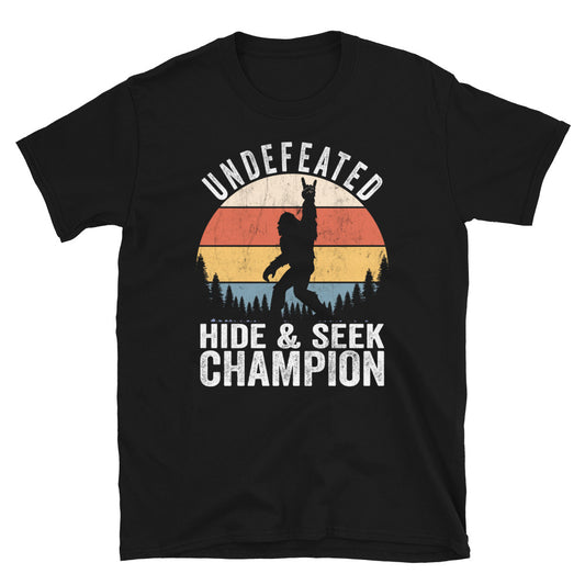 Vintage Distressed Sasquatch Undefeated Hide & Seek Champion Unisex T-Shirt