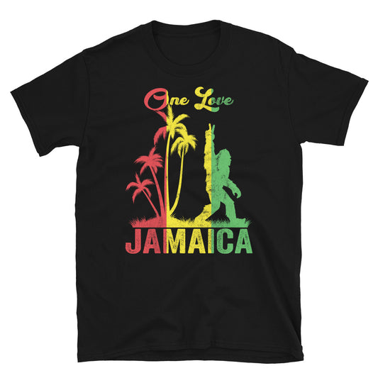 One Love Bigfoot Jamaica - Unisex T-Shirt - Captain Woody's Shirts & Beach Club