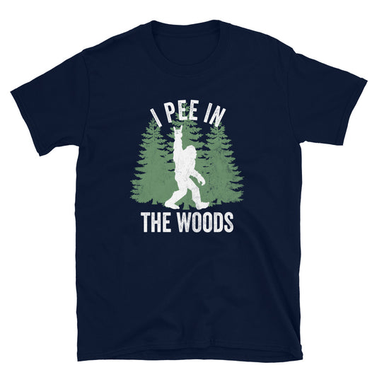 Funny Bigfoot Shirt, Squatchy I Pee in the Woods, Funny Camping Hiking Bigfoot T-Shirt