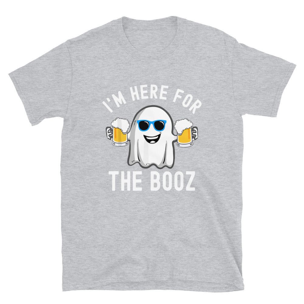 I'm Here for the Booz Funny Halloween Boos design - Captain Woody's Shirts & Beach Club