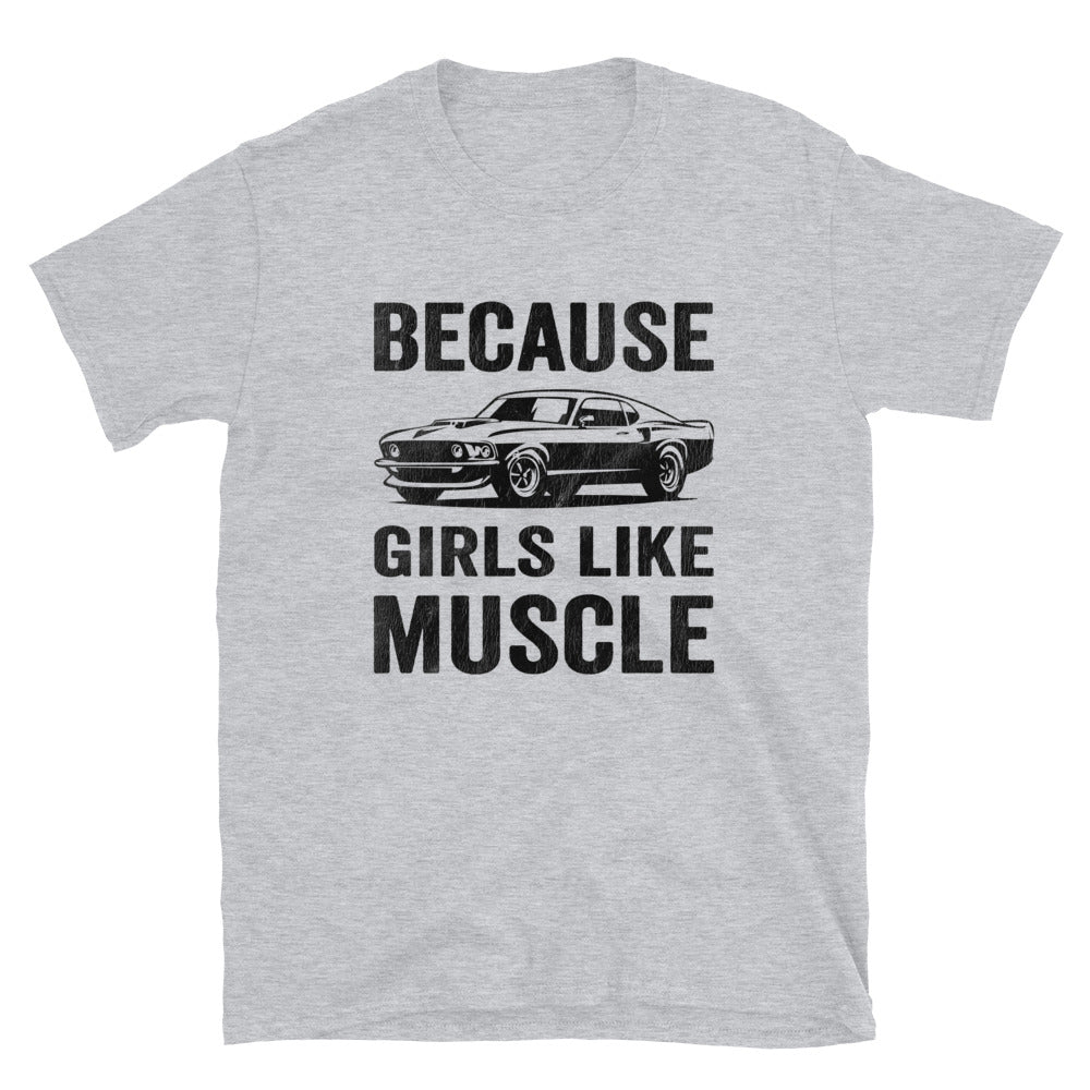 Vintage Girls Love Muscle Classic Car T-Shirt - Captain Woody's Shirts & Beach Club
