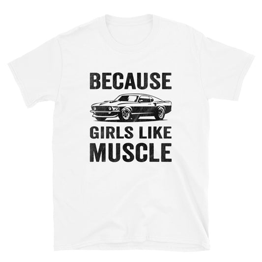 Vintage Girls Love Muscle Classic Car T-Shirt - Captain Woody's Shirts & Beach Club