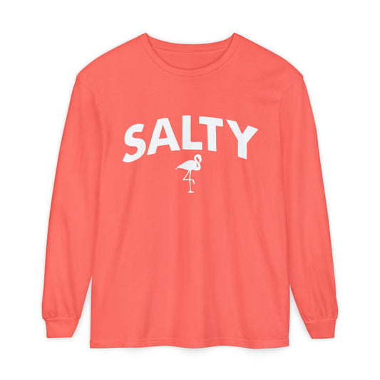 Salty Flamingo Long Sleeve Tee | Comfort Colors
