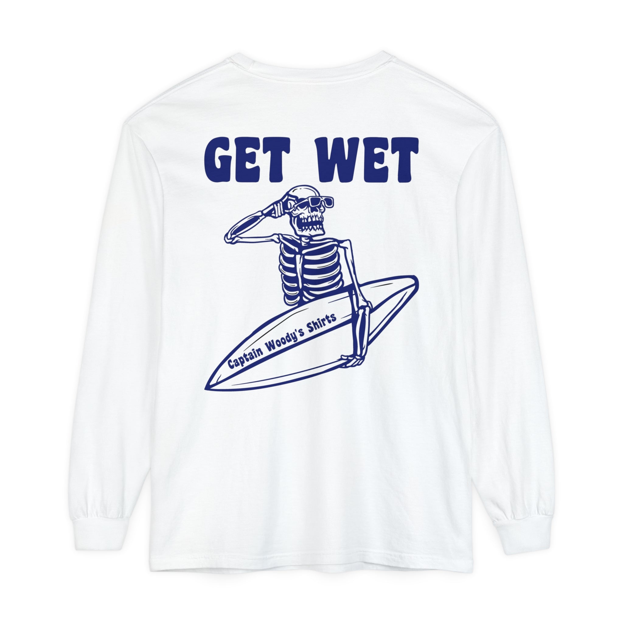 Get Wet Unisex Long Sleeve Comfort Colors T-Shirt - Captain Woody's Shirts & Beach Club
