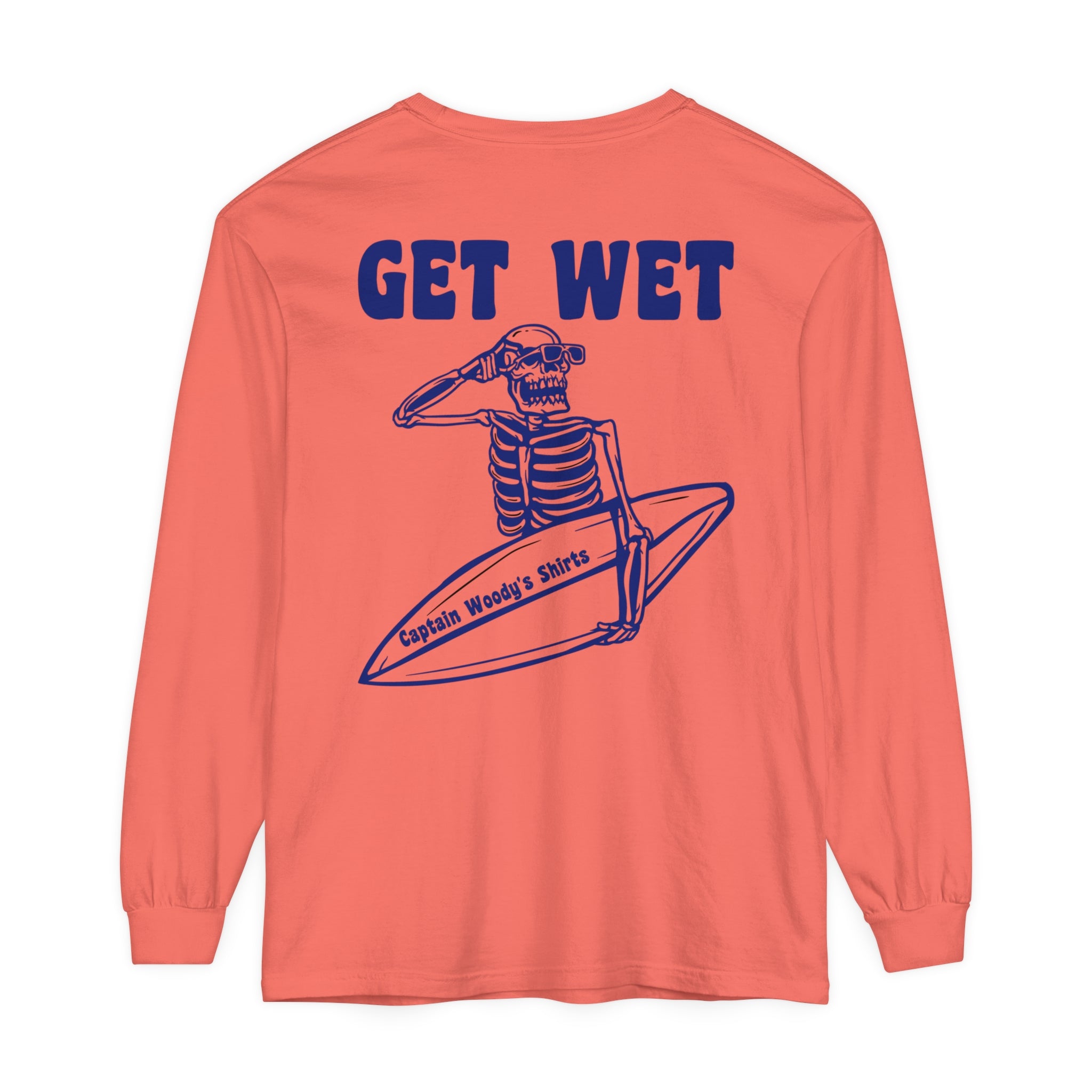Get Wet Unisex Long Sleeve Comfort Colors T-Shirt - Captain Woody's Shirts & Beach Club