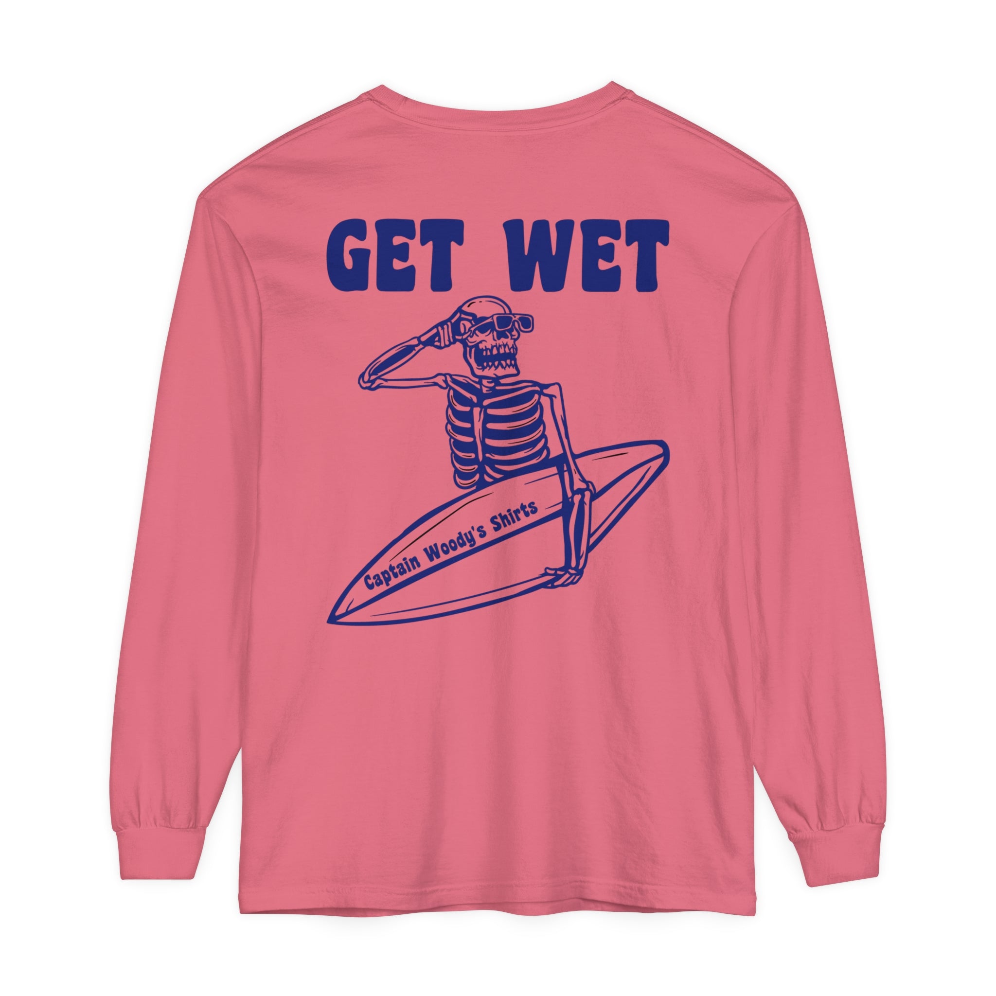 Get Wet Unisex Long Sleeve Comfort Colors T-Shirt - Captain Woody's Shirts & Beach Club