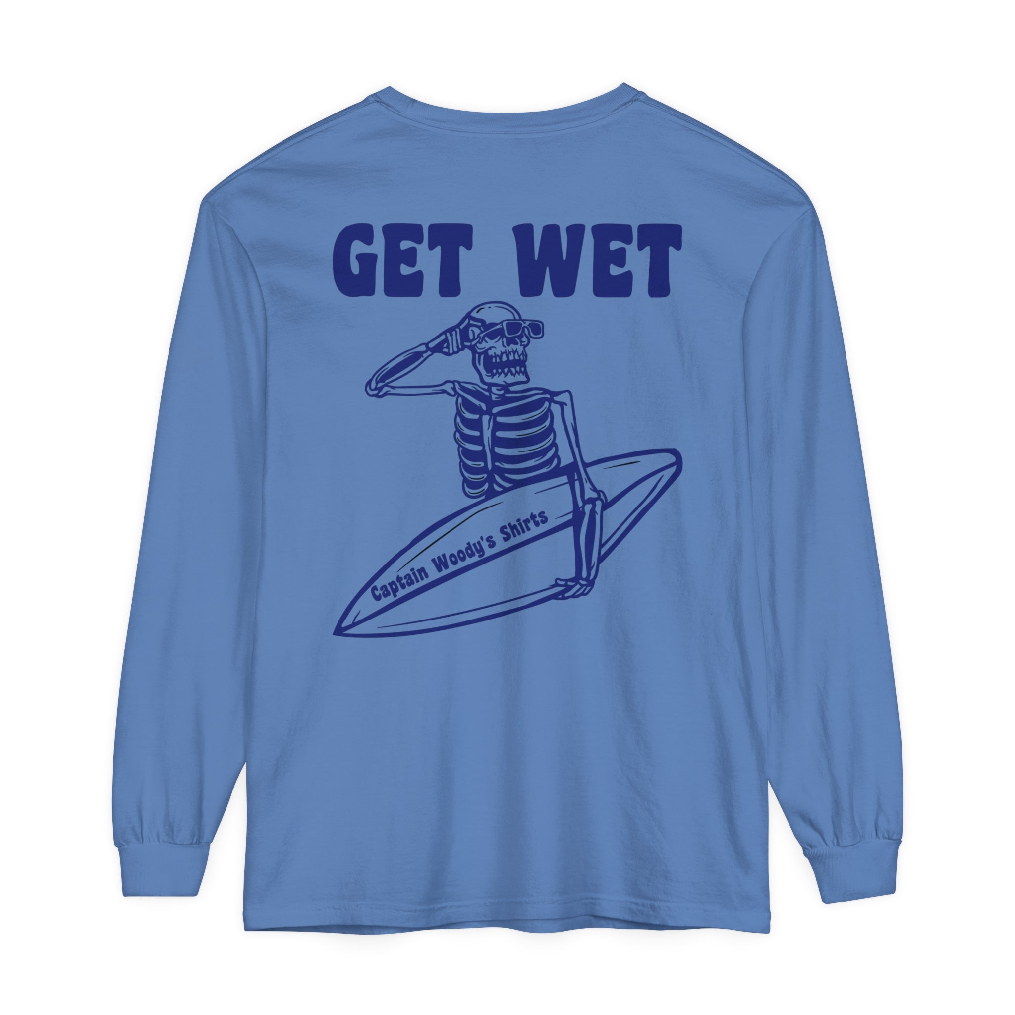 Get Wet Unisex Long Sleeve Comfort Colors T-Shirt - Captain Woody's Shirts & Beach Club