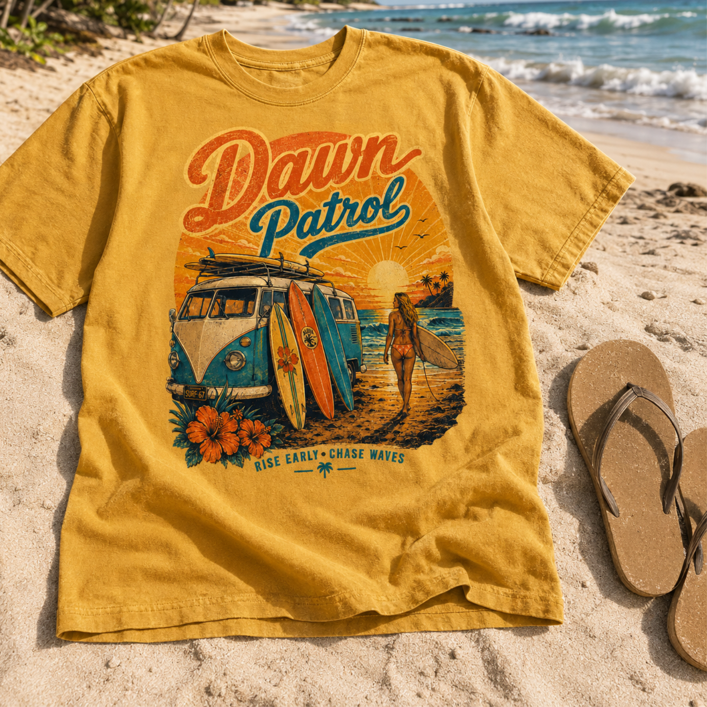 Dawn Patrol Retro Surf Tee | Comfort Colors 1717