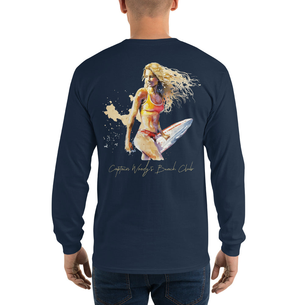 Surfer Girl Long Sleeve Back Print