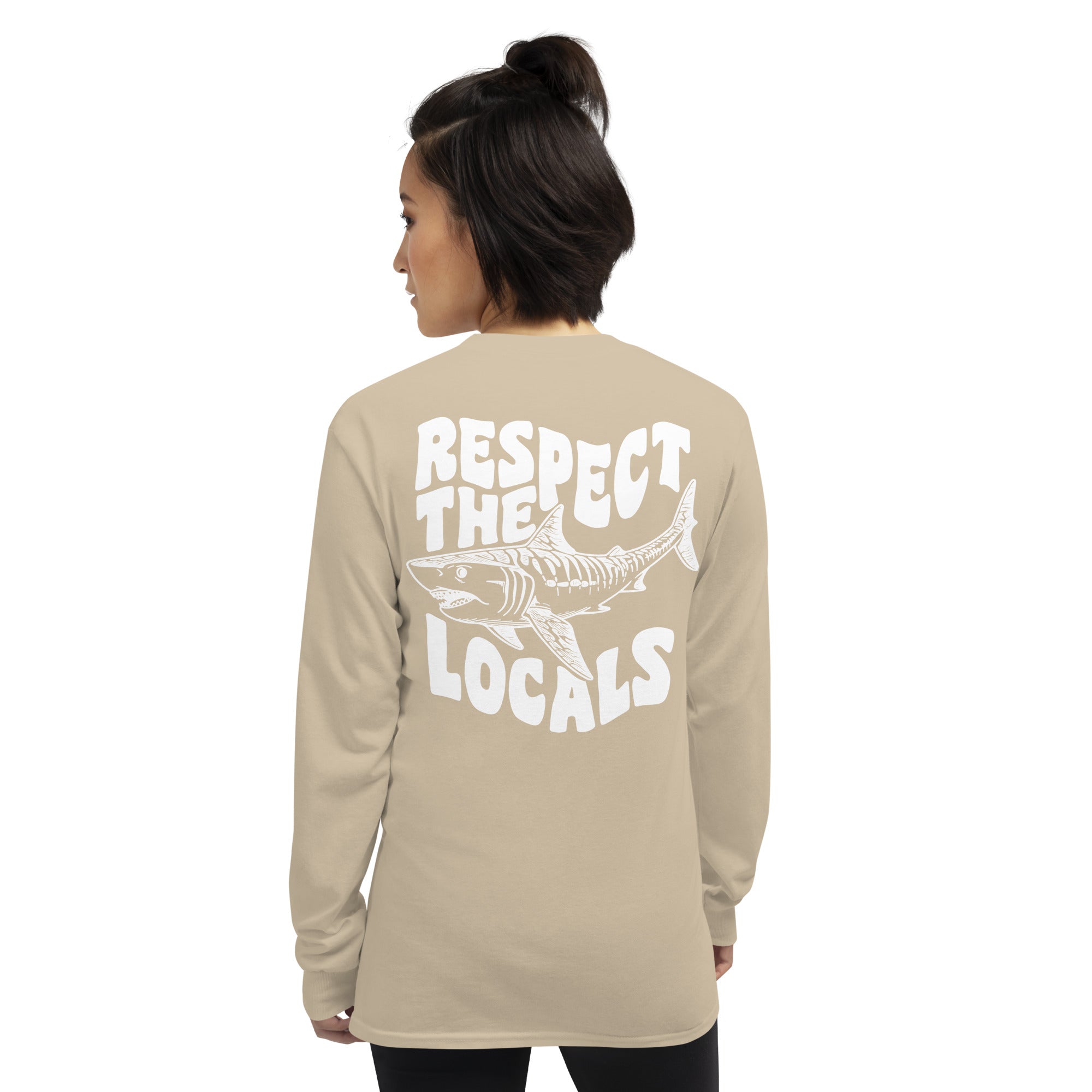 Respect the Locals Long Sleeve Back Print - Captain Woody's Shirts & Beach Club