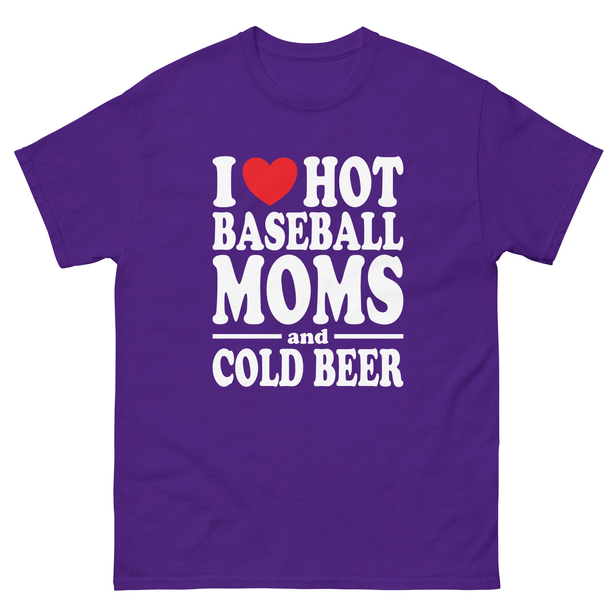 I Heart Hot Baseball Moms and Cold Beer - Captain Woody's Shirts & Beach Club