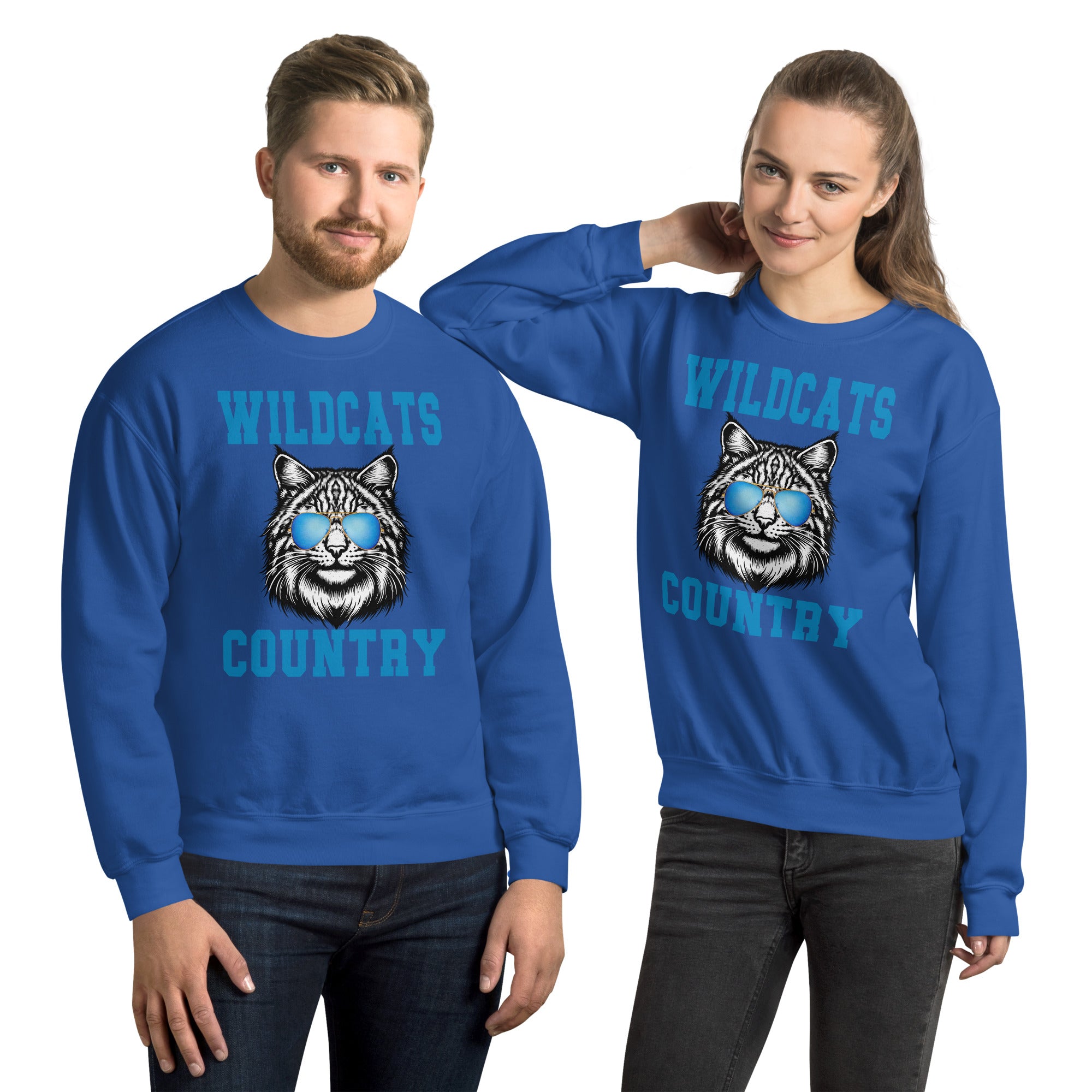WIldcats Country Sports Mascot Unisex Sweatshirt - Captain Woody's Shirts & Beach Club