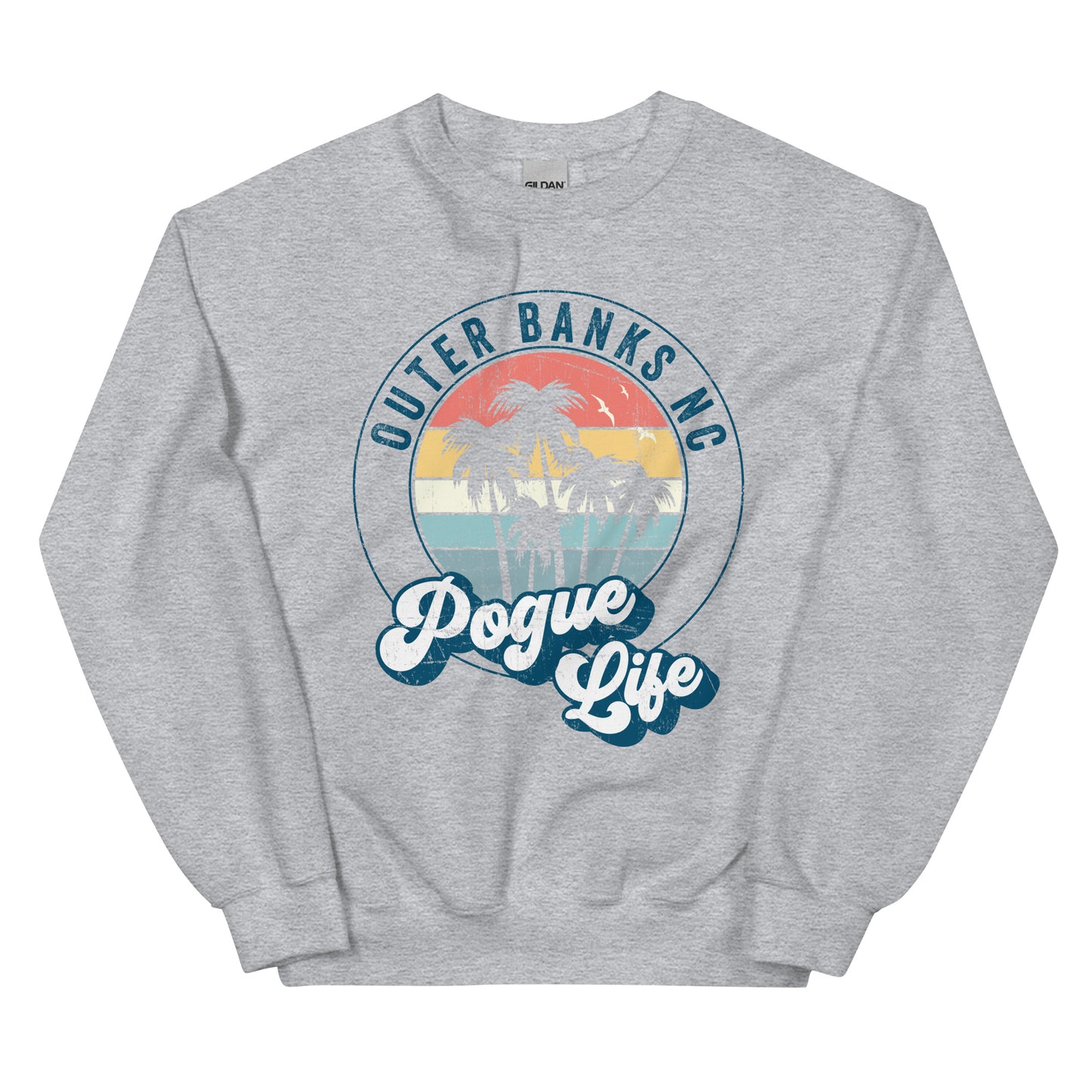 Outer Banks Pogue Life Sweatshirt, Cozy Oversized Beachwear for Your Vacation Style, Perfect Gift for Outer Banks NC Beach Lovers