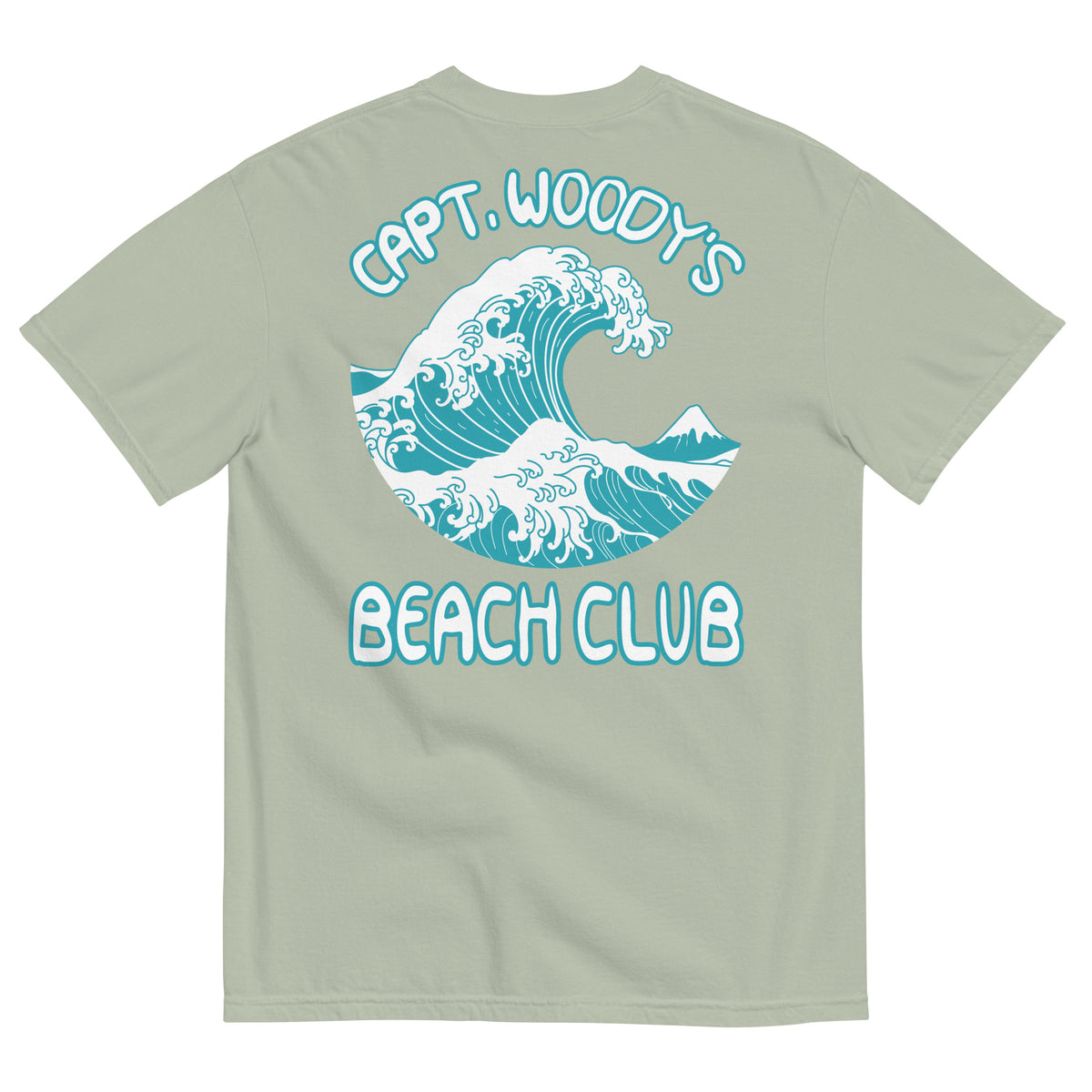 Capt. Woody's Bech Club Big Surf Wave Comfort Colors  T-Shirt