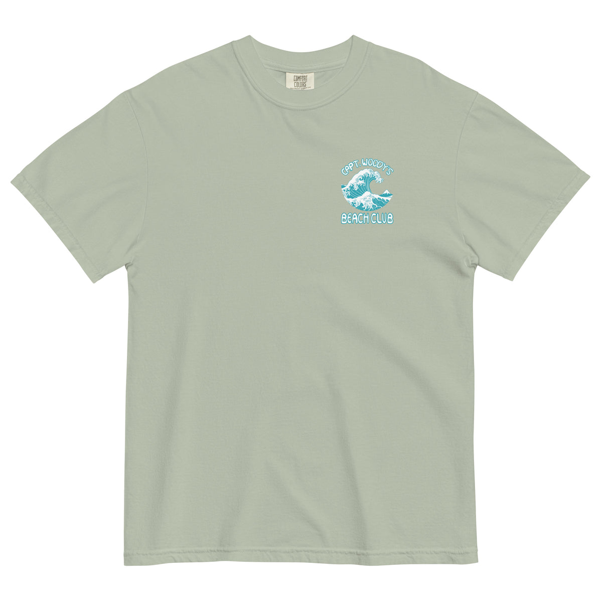 Capt. Woody's Bech Club Big Surf Wave Comfort Colors  T-Shirt