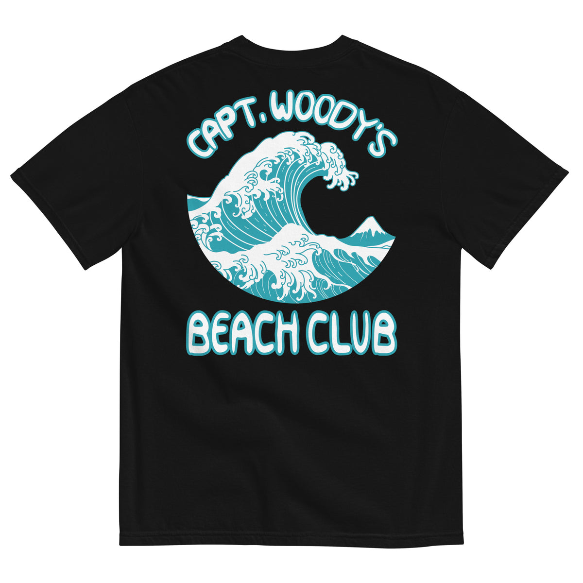 Capt. Woody's Bech Club Big Surf Wave Comfort Colors  T-Shirt