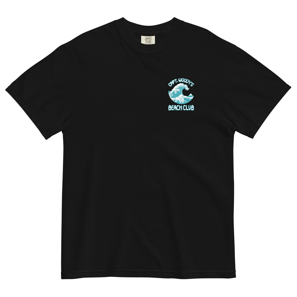 Capt. Woody's Bech Club Big Surf Wave Comfort Colors  T-Shirt