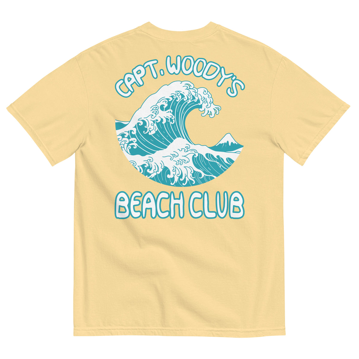 Capt. Woody's Bech Club Big Surf Wave Comfort Colors  T-Shirt