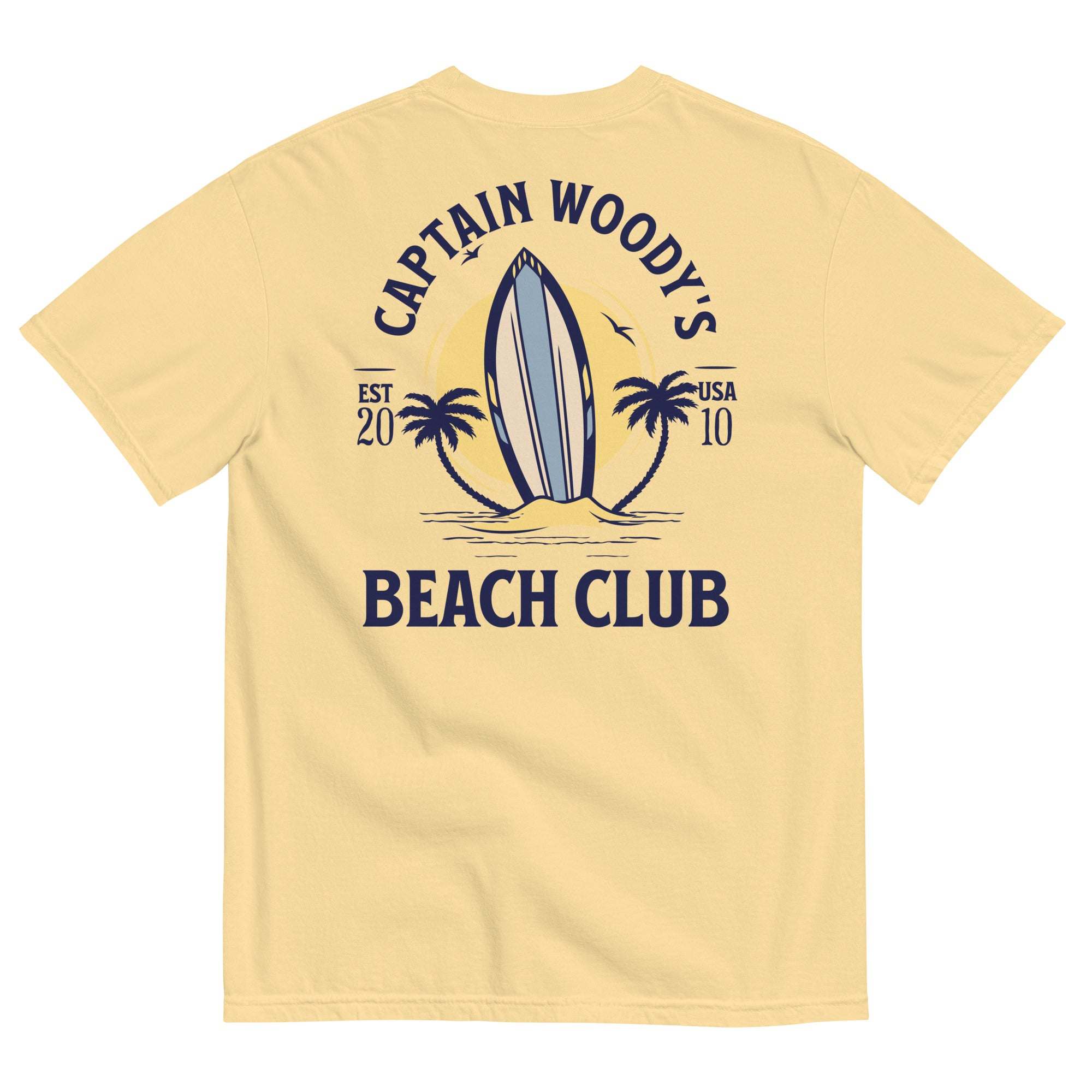 Captain Woody's  Beach Club Since 2010 Comfort Colors Unisex T-shirt - Captain Woody's Shirts & Beach Club