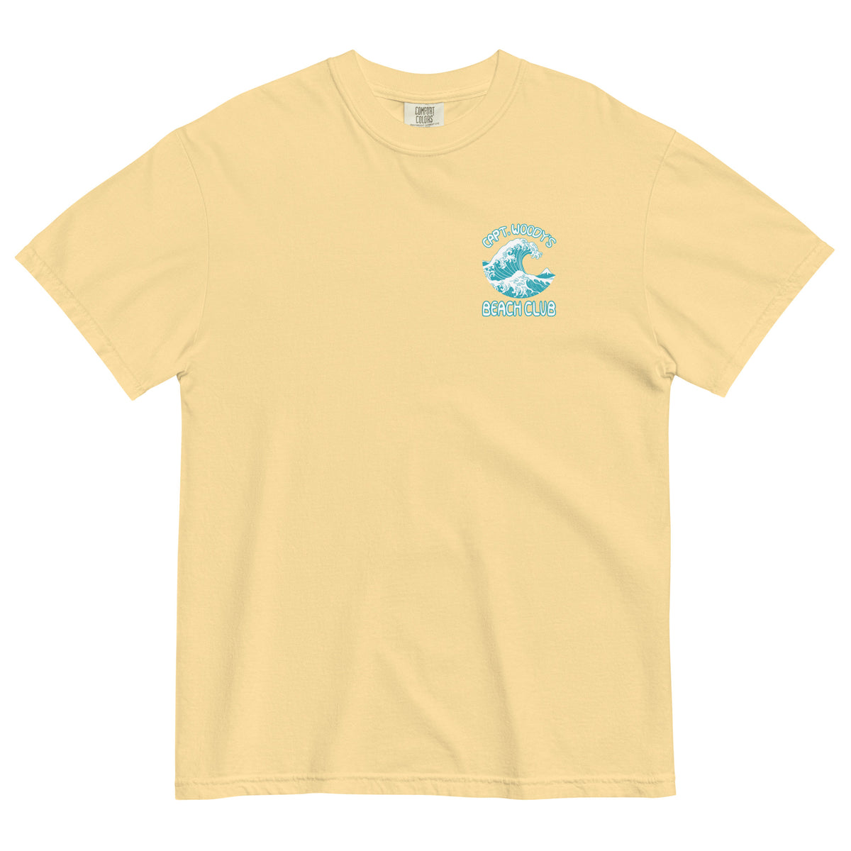 Capt. Woody's Bech Club Big Surf Wave Comfort Colors  T-Shirt