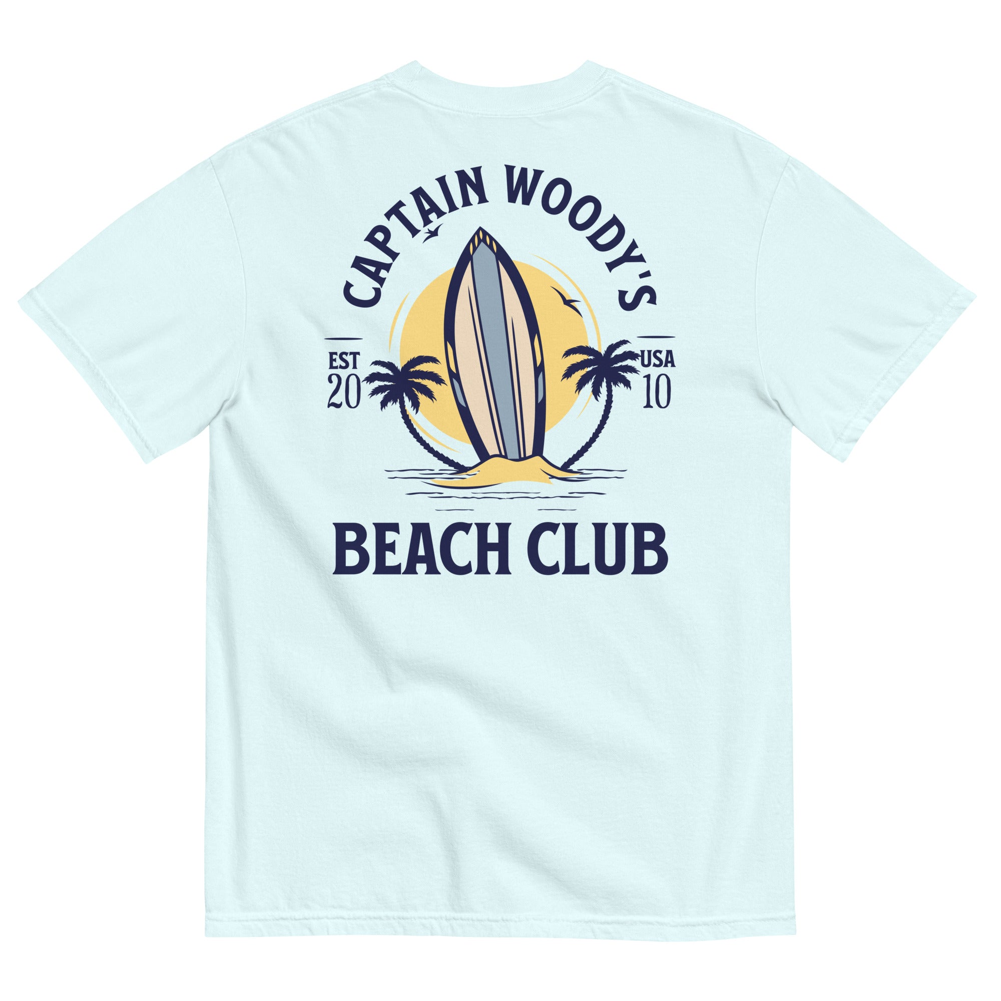 Captain Woody's  Beach Club Since 2010 Comfort Colors Unisex T-shirt - Captain Woody's Shirts & Beach Club