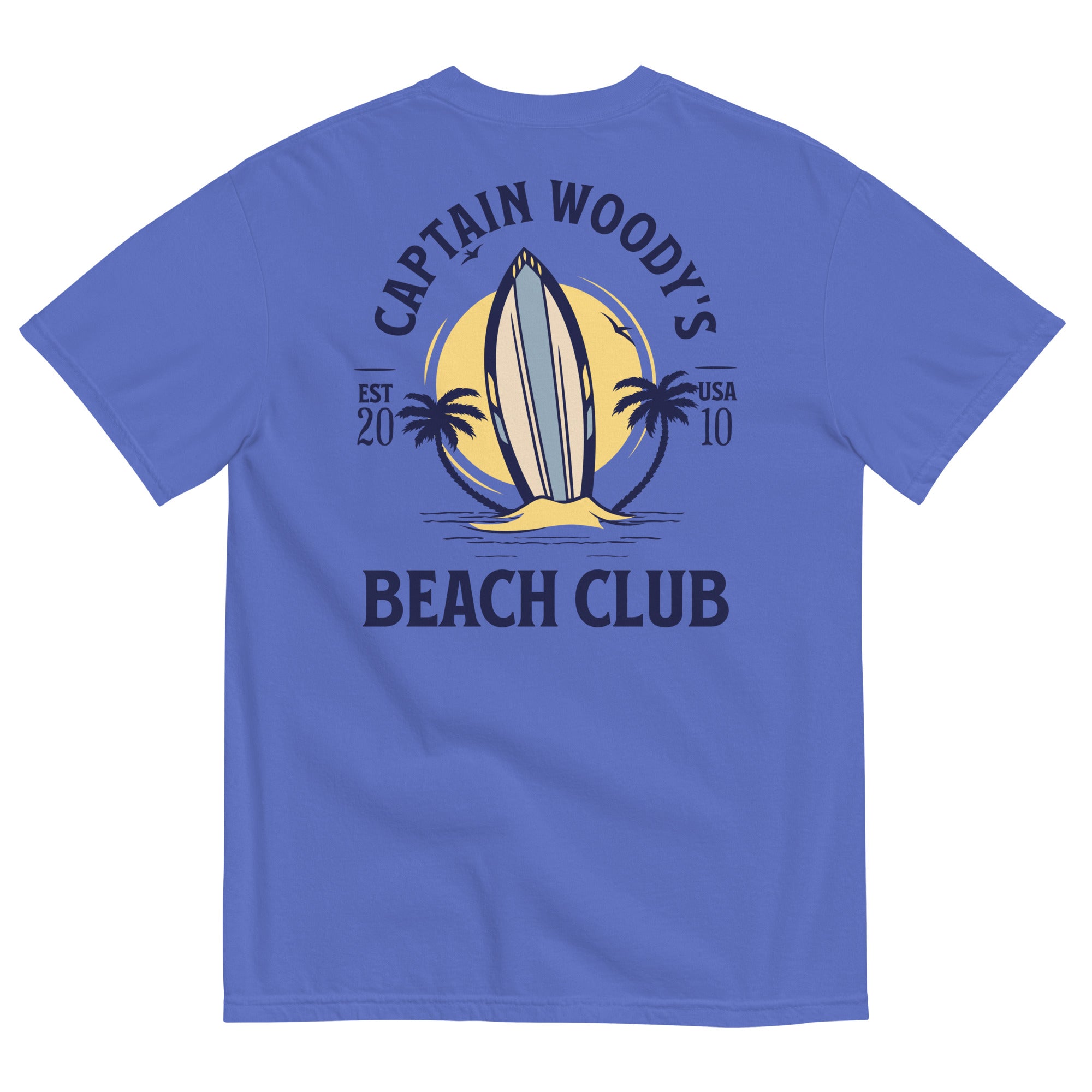 Captain Woody's  Beach Club Since 2010 Comfort Colors Unisex T-shirt - Captain Woody's Shirts & Beach Club