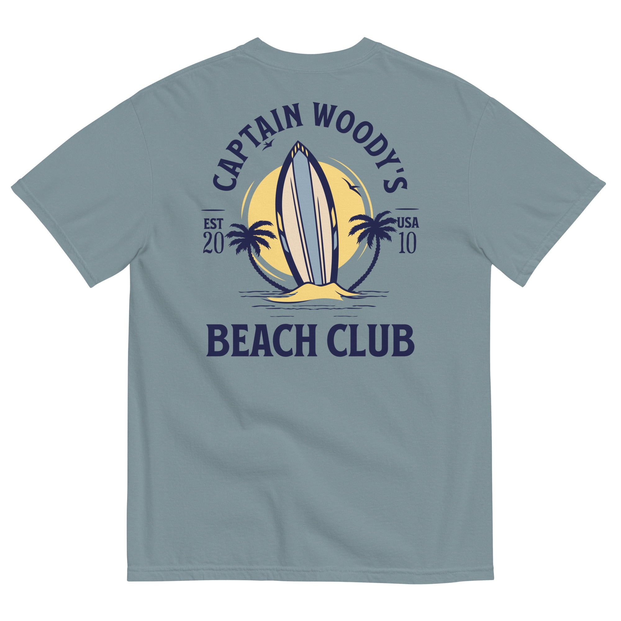 Captain Woody's  Beach Club Since 2010 Comfort Colors Unisex T-shirt - Captain Woody's Shirts & Beach Club