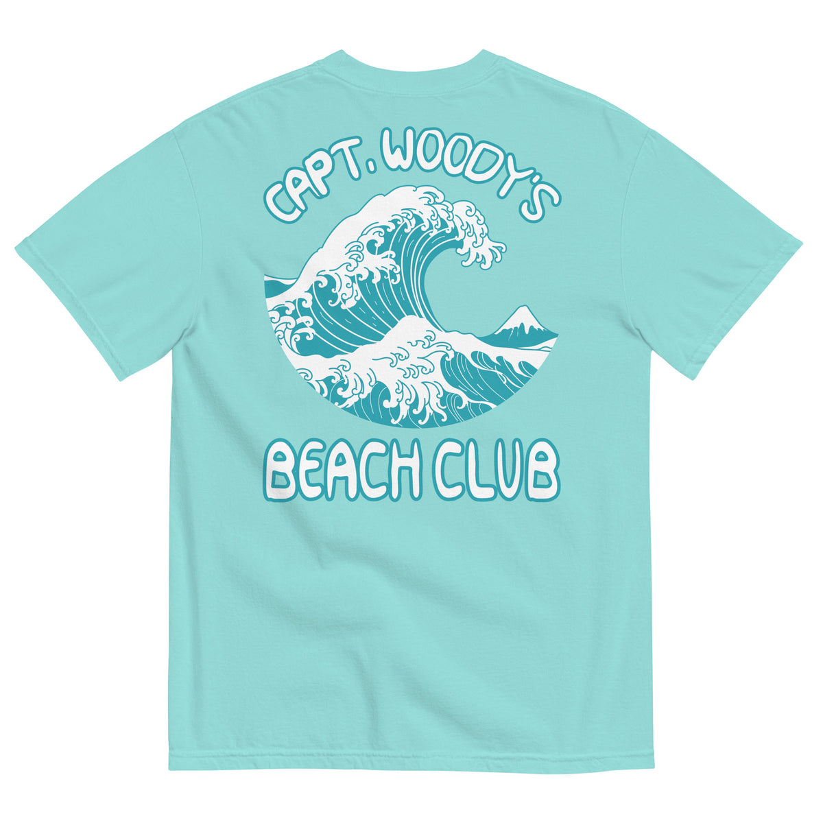 Capt. Woody's Bech Club Big Surf Wave Comfort Colors  T-Shirt