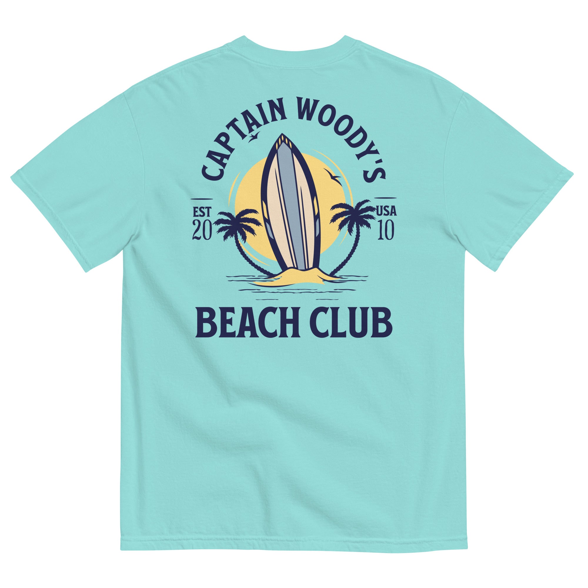 Captain Woody's  Beach Club Since 2010 Comfort Colors Unisex T-shirt - Captain Woody's Shirts & Beach Club