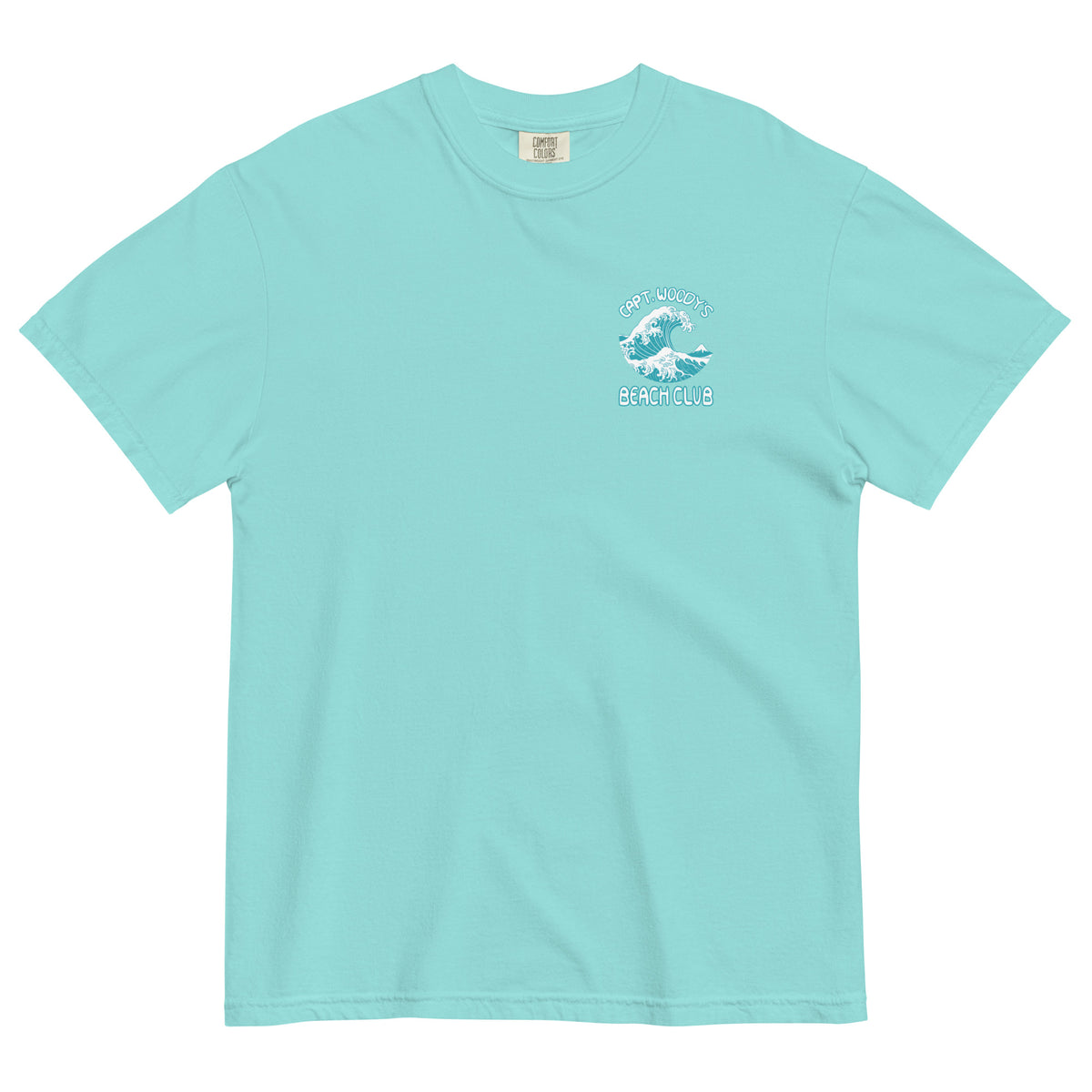 Capt. Woody's Bech Club Big Surf Wave Comfort Colors  T-Shirt