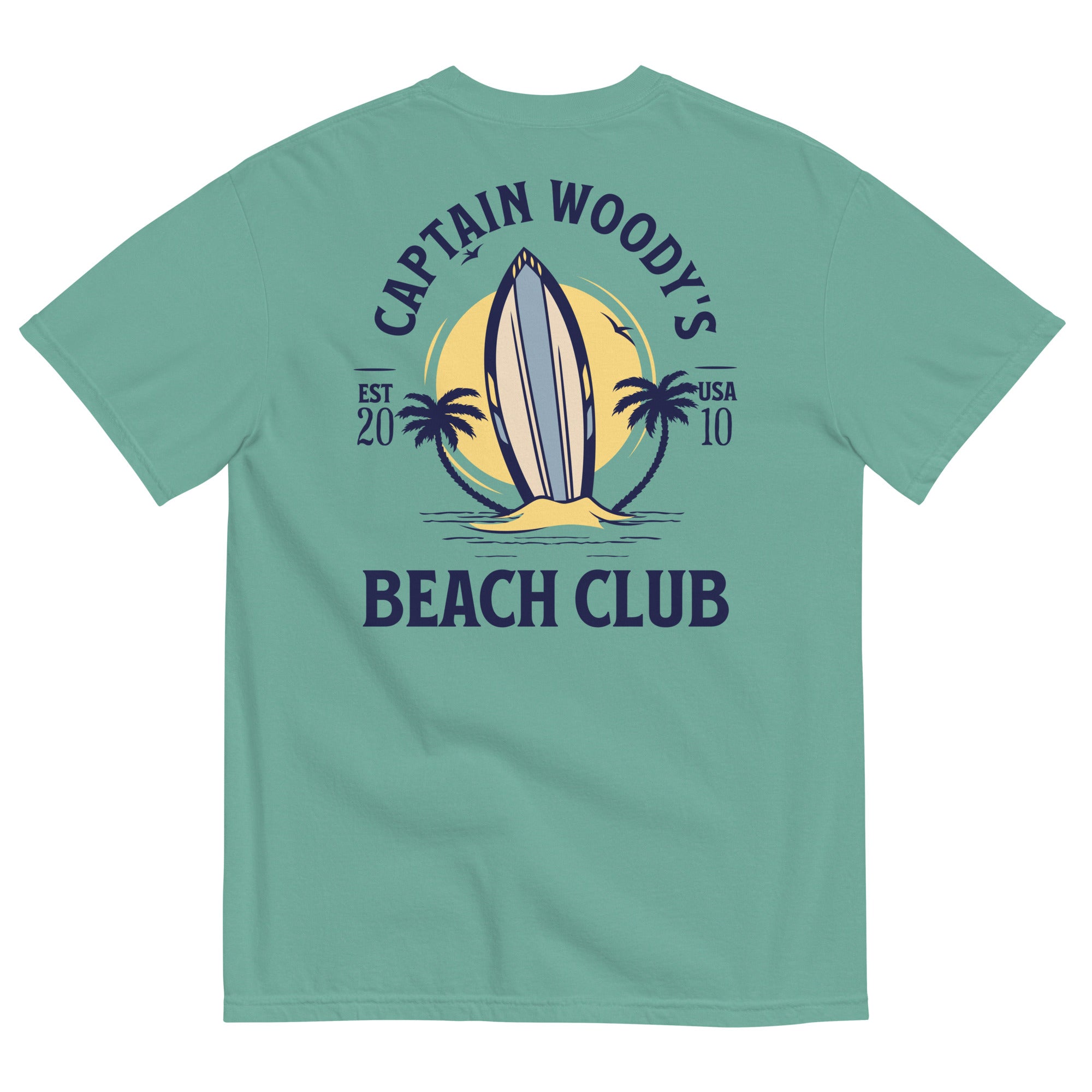 Captain Woody's  Beach Club Since 2010 Comfort Colors Unisex T-shirt - Captain Woody's Shirts & Beach Club