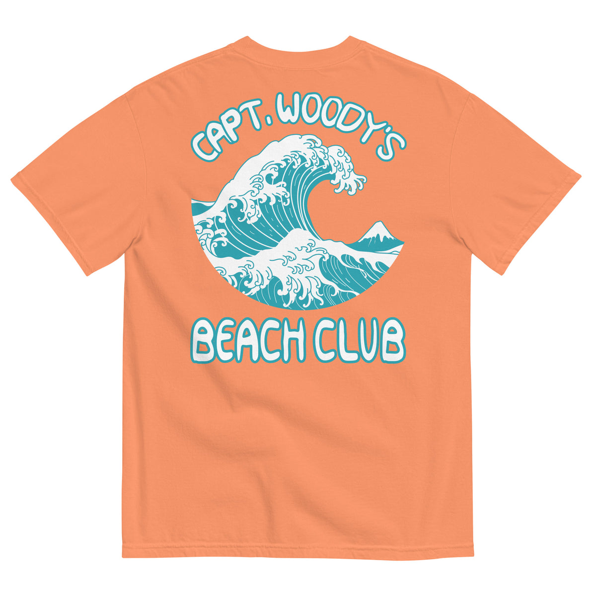 Capt. Woody's Bech Club Big Surf Wave Comfort Colors  T-Shirt