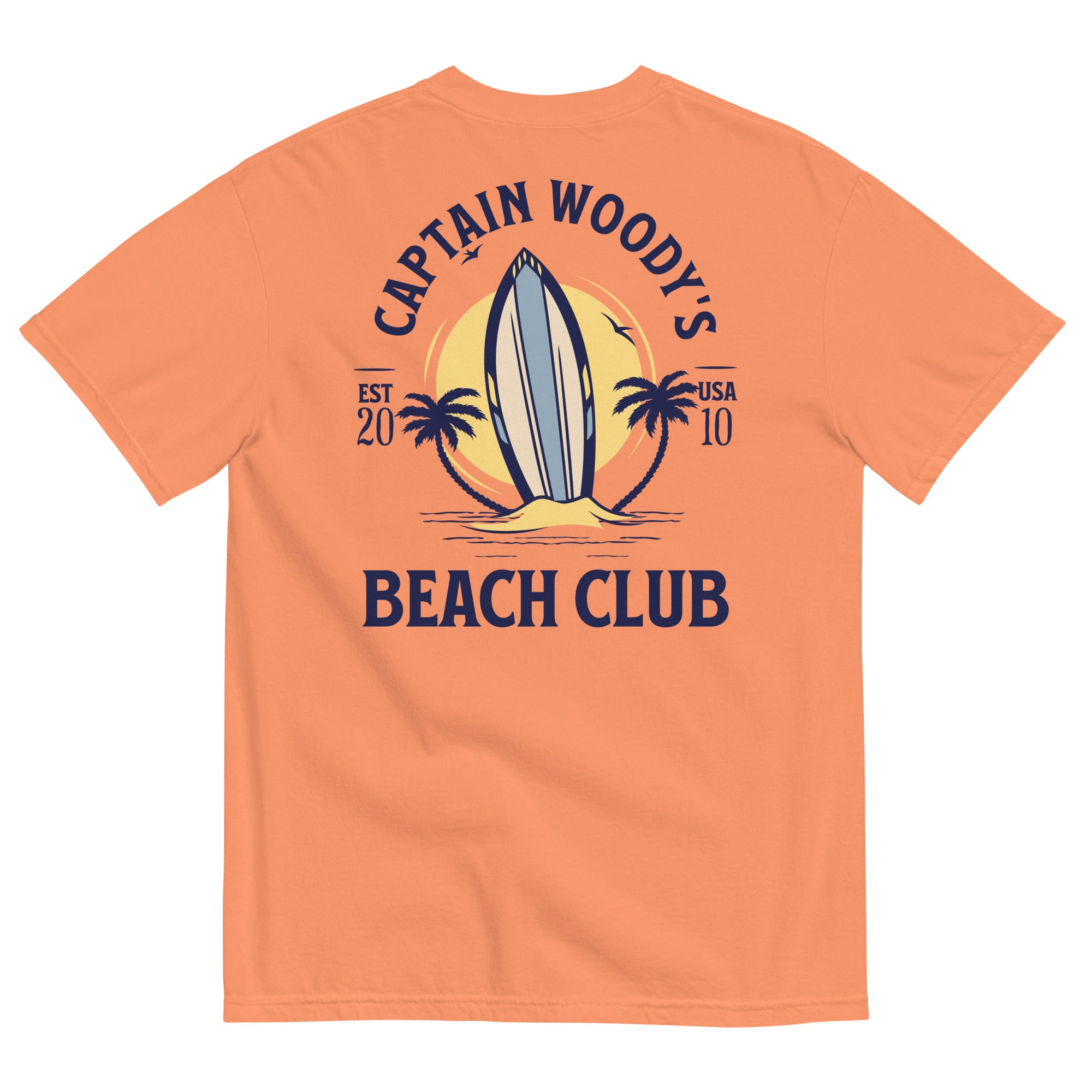 Captain Woody's  Beach Club Since 2010 Comfort Colors Unisex T-shirt - Captain Woody's Shirts & Beach Club