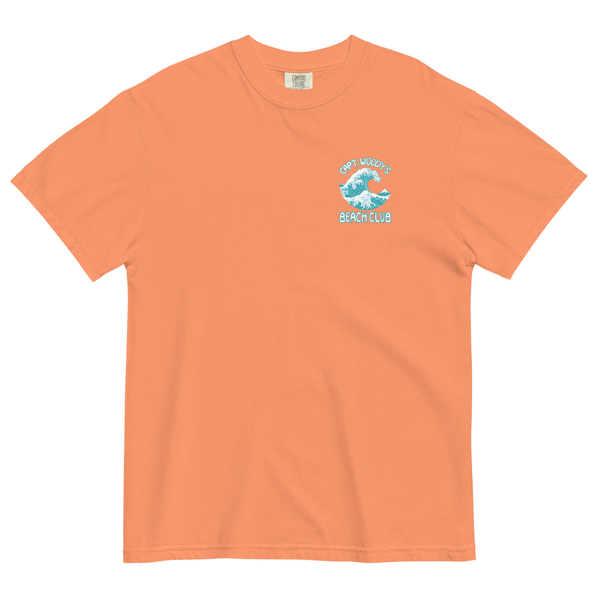 Capt. Woody's Bech Club Big Surf Wave Comfort Colors  T-Shirt