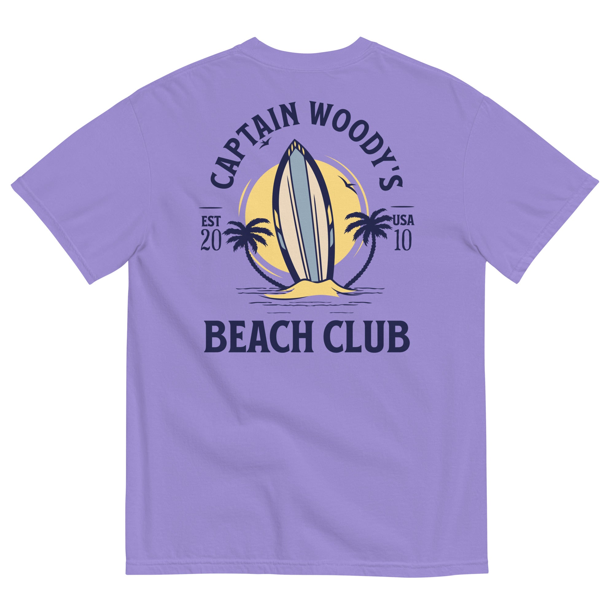 Captain Woody's  Beach Club Since 2010 Comfort Colors Unisex T-shirt - Captain Woody's Shirts & Beach Club