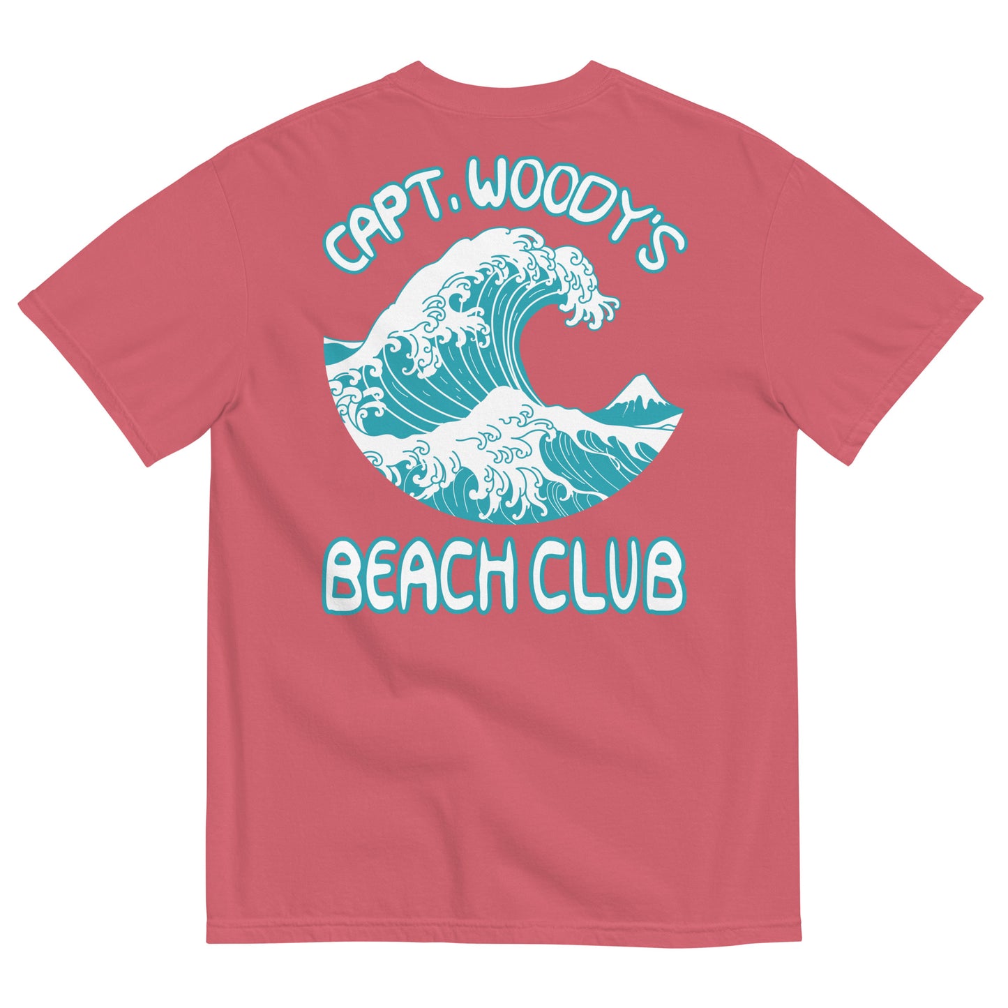 Capt. Woody's Bech Club Big Surf Wave Comfort Colors  T-Shirt