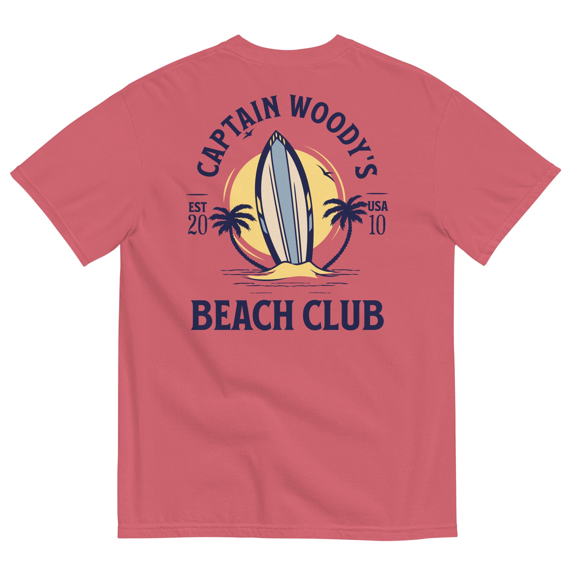 Captain Woody's  Beach Club Since 2010 Comfort Colors Unisex T-shirt - Captain Woody's Shirts & Beach Club